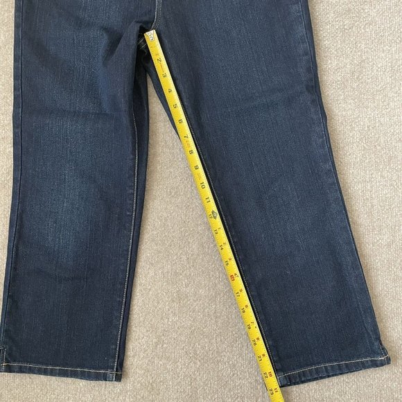 Chico's Jeans Womens 0.5 (Size 6) Cropped Stretch Denim Pants Dark Wash Capri - Picture 7 of 10